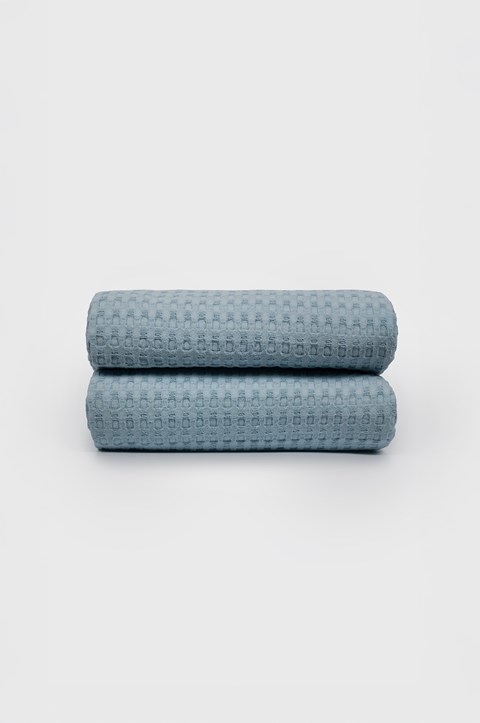 Κουβέρτα ΠΙΚΕ NAF NAF Cotton Waffle Pique Angel Blue - Image 4
