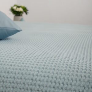 Κουβέρτα ΠΙΚΕ NAF NAF Cotton Waffle Pique Angel Blue