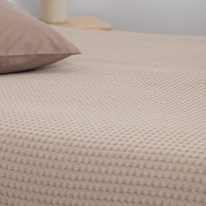 Κουβέρτα ΠΙΚΕ NAF NAF Cotton Waffle Pique Beige