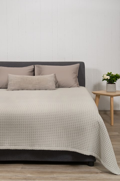 Κουβέρτα ΠΙΚΕ NAF NAF Cotton Waffle Pique Silver Grey - Image 3