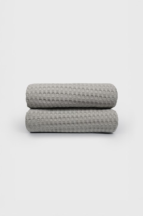 Κουβέρτα ΠΙΚΕ NAF NAF Cotton Waffle Pique Silver Grey - Image 4