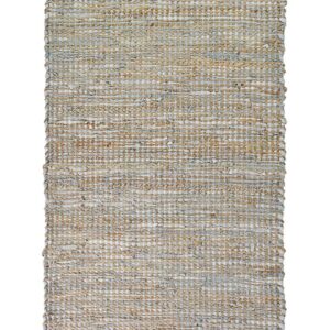 Leathe & Jute Rug Light Grey