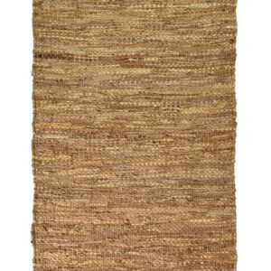 Leather Plain Rug Dark Camel