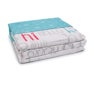 Naf Naf Hello 354 - White Lt Blue Σετ Σεντόνια