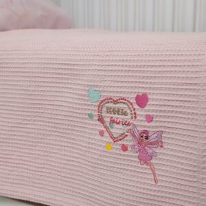 Naf Naf Little Fairies 303 - Somon Pink βρεφική πικέ κουβέρτα
