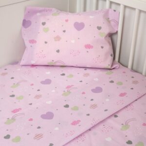 Naf Naf Little Hearts 302 - Lila Σεντόνια σετ