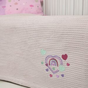Naf Naf Little Hearts 302 - Lila βρεφική πικέ κουβέρτα