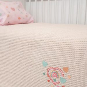 Naf Naf Little Hearts 302 - Pink βρεφική πικέ κουβέρτα